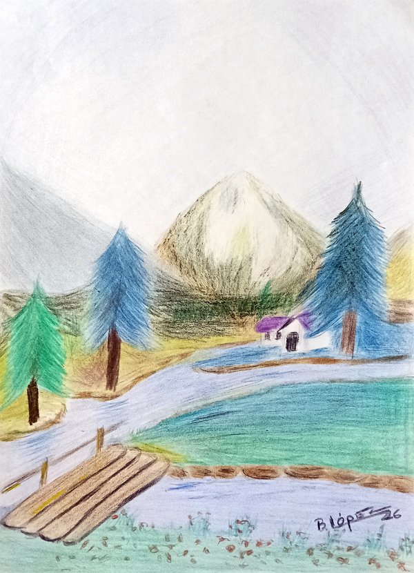 Lápiz polychromos sobre papel &raquo; 32 x 22 cm